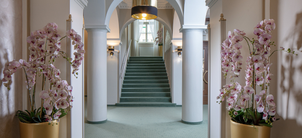 Das Treppenhaus des Spa Hotel Esplanade
