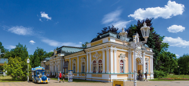 Der Kurort Franzensbad liegt auf einer Ebene