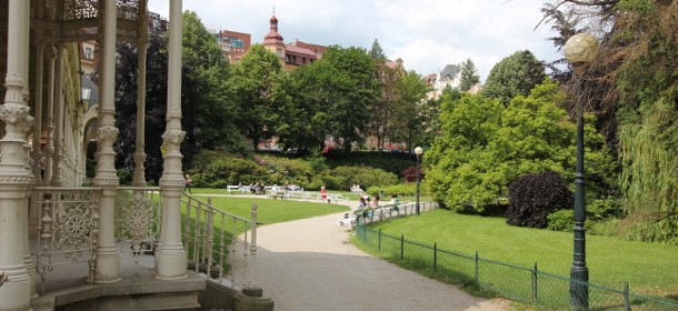 Die Parkanlagen Karlovy Vary, Tschechien